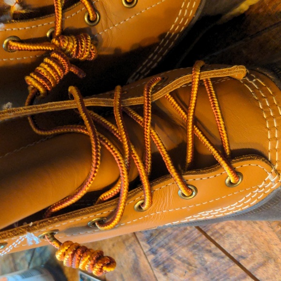 L. L. Bean rain/duck boots.  Leather and rubber, W7 - Picture 4 of 6